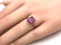 9ct Purple Topaz & Diamond Ring