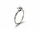 9ct White Gold Diamond Halo Ring 0.25ct