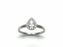 Platinum Pear Shaped Diamond Halo Ring