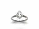 Platinum Pear Shaped Diamond Halo Ring