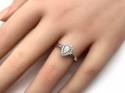 Platinum Pear Shaped Diamond Halo Ring