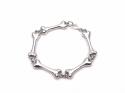 Silver Bones Bracelet 8 Inch