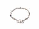 Silver Bones Bracelet 7.5 Inch