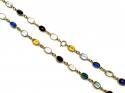 18ct Yellow Gold Multi Stone Necklet