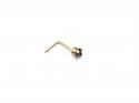 9ct Yellow Gold Purple Crystal Nose Stud