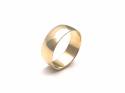 9ct Yellow Gold D Shaped Wedding Ring 8mm