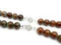 Silver Watermelon Jade & Topaz Bead Set