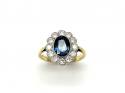 18ct  Sapphire & Diamond Cluster Ring