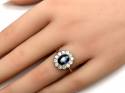 18ct  Sapphire & Diamond Cluster Ring