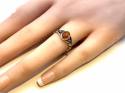 Silver Amber Celtic Style Ring