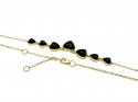 Gold Plated Silver Onyx Necklet