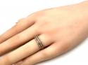 Gold Plated Silver Diamond Pave Ring