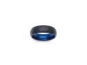 Tungsten Carbide Hammered Ring Black IP Plate