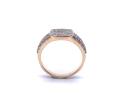 9ct Yellow Gold Gents Diamond Cluster Ring
