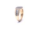 9ct Yellow Gold Gents Diamond Cluster Ring