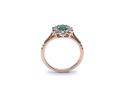 9ct Yellow Gold Emerald & Diamond Cluster Ring