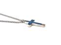 Stainless Steel Pendant & Chain Blue IP Plating