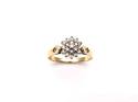 9ct Yellow Gold Diamond Cluster Ring