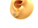 9ct Yellow Gold CZ Stud Earrings 6mm