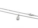 18ct White Gold Diamond Cluster Pendant & Chain