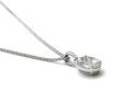 18ct White Gold Diamond Cluster Pendant & Chain