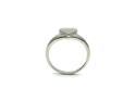 Silver CZ Edged Heart Signet Ring