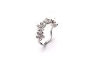 Silver CZ Multi Flower Band Ring