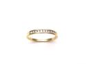9ct Yellow Gold Diamond 1/2 Eternity Ring