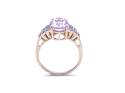 9ct Yellow Gold Kunzite & Zircon Ring