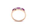 9ct Yellow Gold Ruby & Diamond Cluster Ring