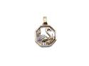 9ct Yellow Gold Diamond Pendant & Chain