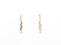 9ct 2 Colour Gold Diamond Earrings