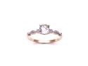 9ct Yellow Gold Aquamarine & Diamond Ring