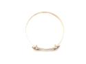 9ct Yellow Gold CZ Double Heart Expandable Bangle
