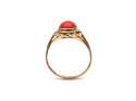 9ct Synthetic Orange Stone Ring