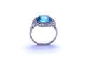 Zircon & Diamond Halo Ring