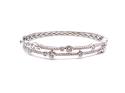 Silver CZ Bubble Design Bangle