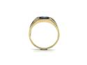 9ct Synthetic Sapphire & Diamond Ring