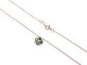 9ct Emerald & Diamond Cluster Pendant & Chain