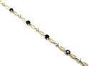 9ct Yellow Gold Sapphire & Diamond Bracelet