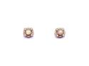 9ct Yellow Gold Opal & Diamond Stud Earrings