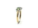 9ct Yellow Gold Diopside & Diamond Ring