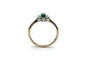 9ct Yellow Gold Emerald & Diamond Cluster Ring