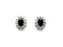 9ct Yellow Gold Sapphire & CZ Earrings