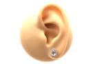 9ct Aquamarine and Diamond Stud Earrings 0.14ct