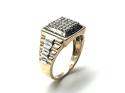 9ct Yellow Gold Diamond Cluster Ring