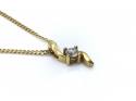 18ct Diamond Solitaire Pendant and Chain 16 inch