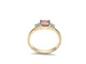 9ct Tourmaline & Zircon solitaire Ring