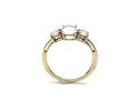 9ct Yellow Gold CZ 3 Stone Ring