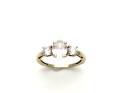 9ct Yellow Gold CZ 3 Stone Ring